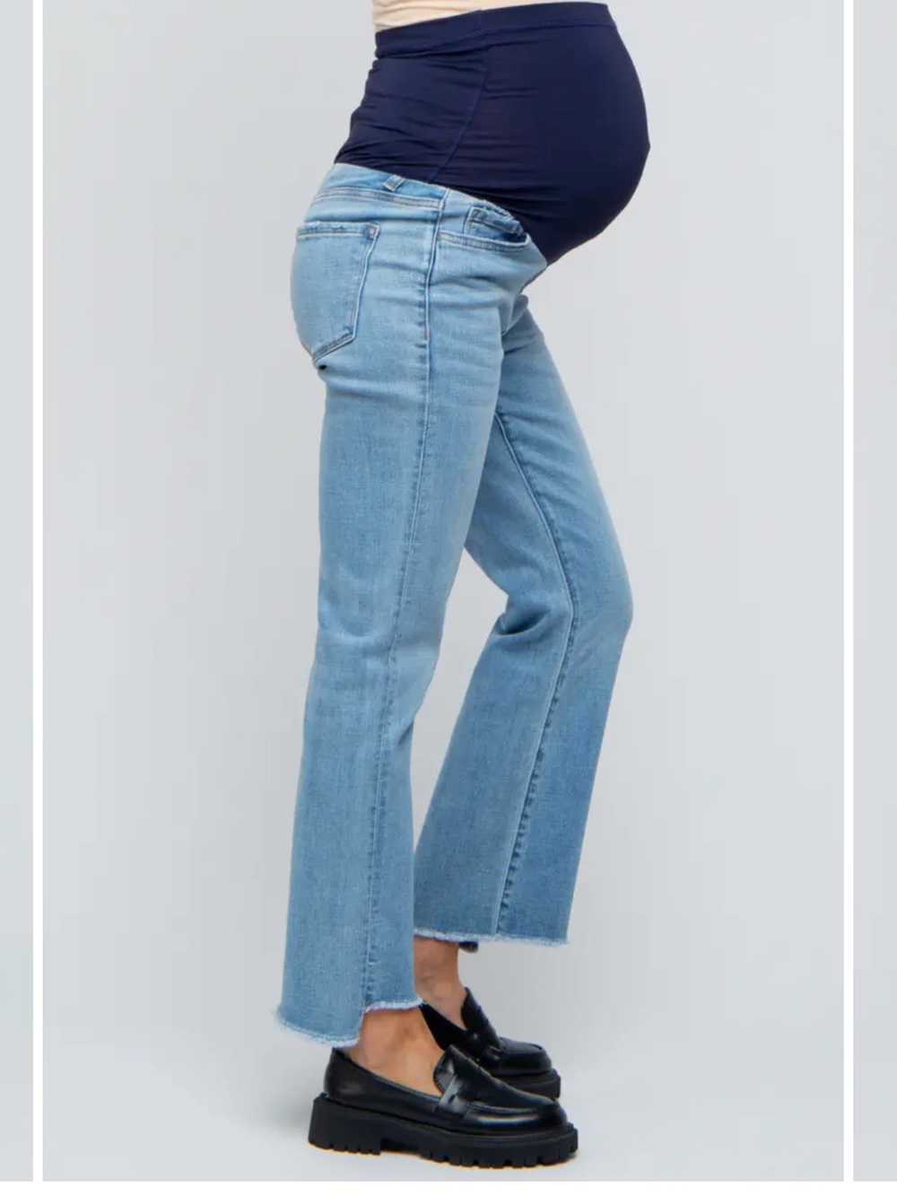 Pinkblush Light Blue Cropped Straight Jeans - Picture 2 of 2